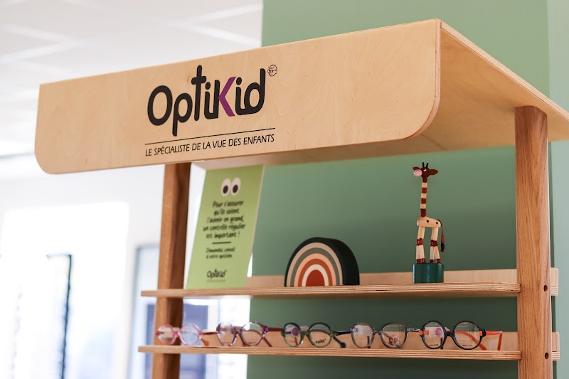 Présentoir coloré Optikid avec décorations enfantines